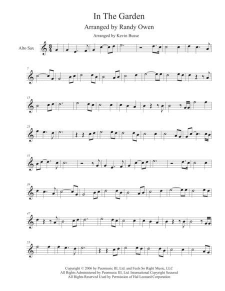 IN THE GARDEN (Alto Sax/Piano And Sax Part)